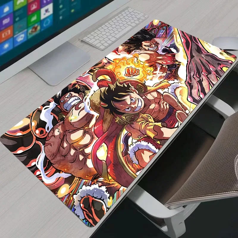Mauspad Gaming XL Home Neues HD PC Mousepad XXL Tastaturpad Rutschfester Büroteppich Laptop Japan Spiel Anime One Piece für LOL