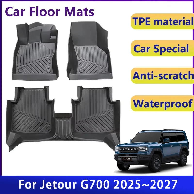 

Car Floor Mats For Jetour G700 2025 2026 2027 5seat 6seat Waterproof Pads Foot Left Hand Driver Covers Interior Auto Accessories