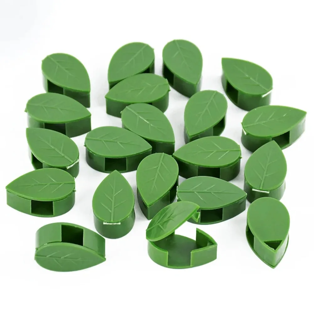 10Pcs Wall Fixer Buckle Leaf Clips Self-Adhesive Plant Climber Leaf Shaped Clips Garden Accessories Flower Vine Hook Support