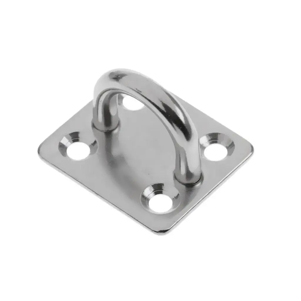 304 Stainless Steel Square Eye Plate Durable Marine Pad Eye Hook for Boat Shade Cover Fittings