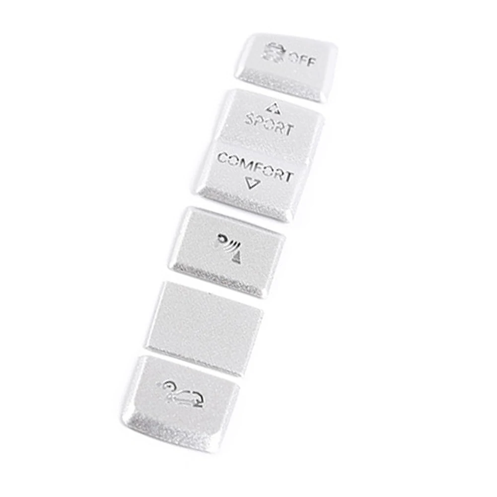 Silver Driving Mode Button Stylish Driving Mode Button Trim Alloy Trim Tool-free Installation Seamless Fit Sporty Style