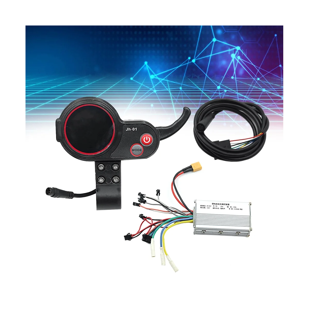 -01 Meter Dashboard LCD Display 6PIN+36V 19A Brushless Controller Without Hall for Electric Scooter E Bike Accessories