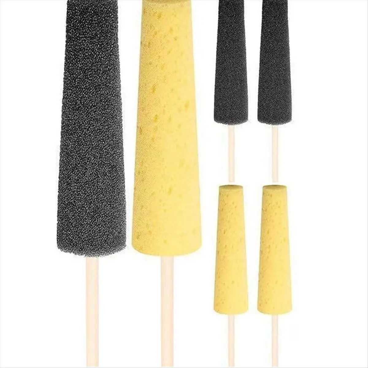REST 6 Pcs Pottery Sponges for Clay with Stick Pottery Trimming Tools for Clay Making Ceramic Tools Burr Repair Sponge