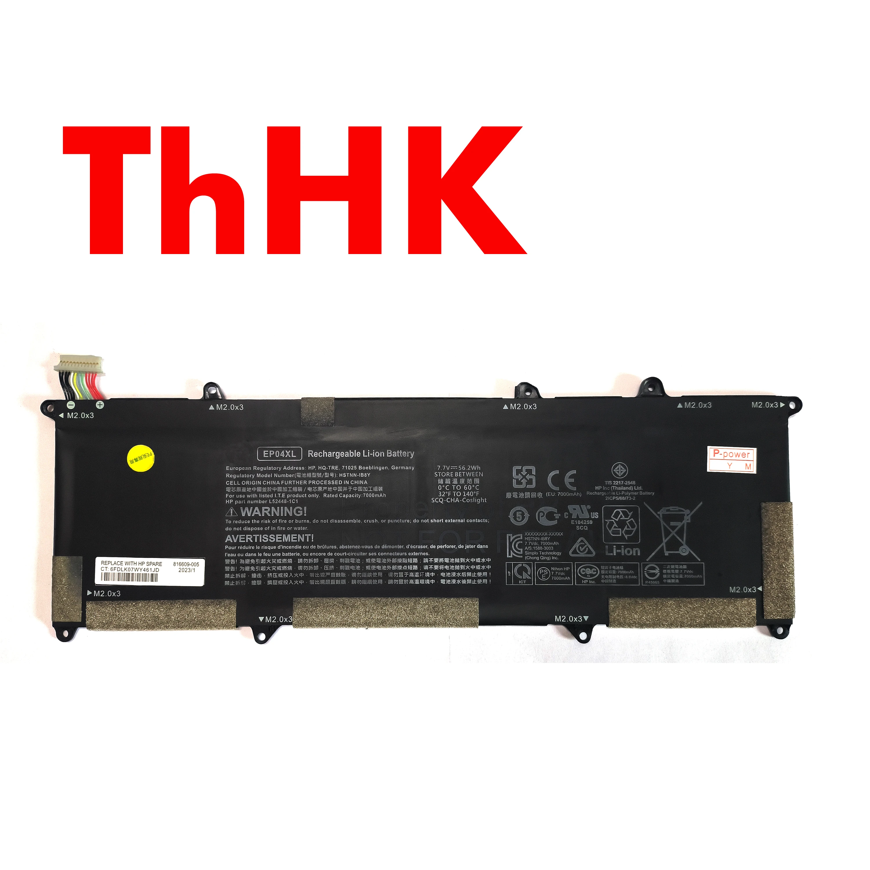 Genuine Original 56.2Wh EP04XL HSTNN-IB8Y L52448-1C1 Battery For For HP Elite Dragonfly G1 2019 2020 8MK79EA Max