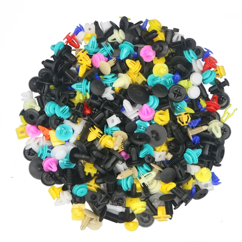 50/100pcs Car Clips Fastener Screws Random Plastic Fastener Screws Car Bumper Fender Hole Auto Interior Decoration Accessories