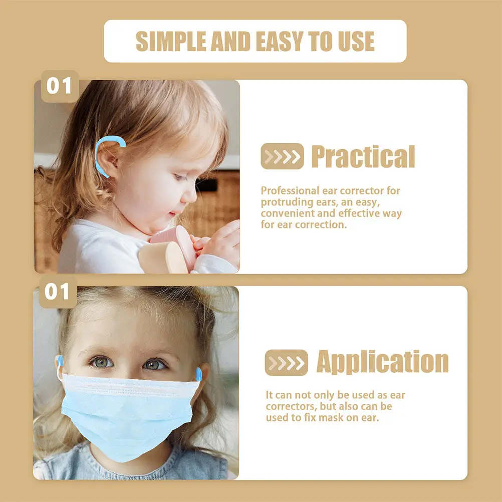 

12Pcs Baby Auricle Corrector Safe Silicone Ear Corrector for Infants Protruding Ear Fix Mask Holder Auricle Valgus Correction