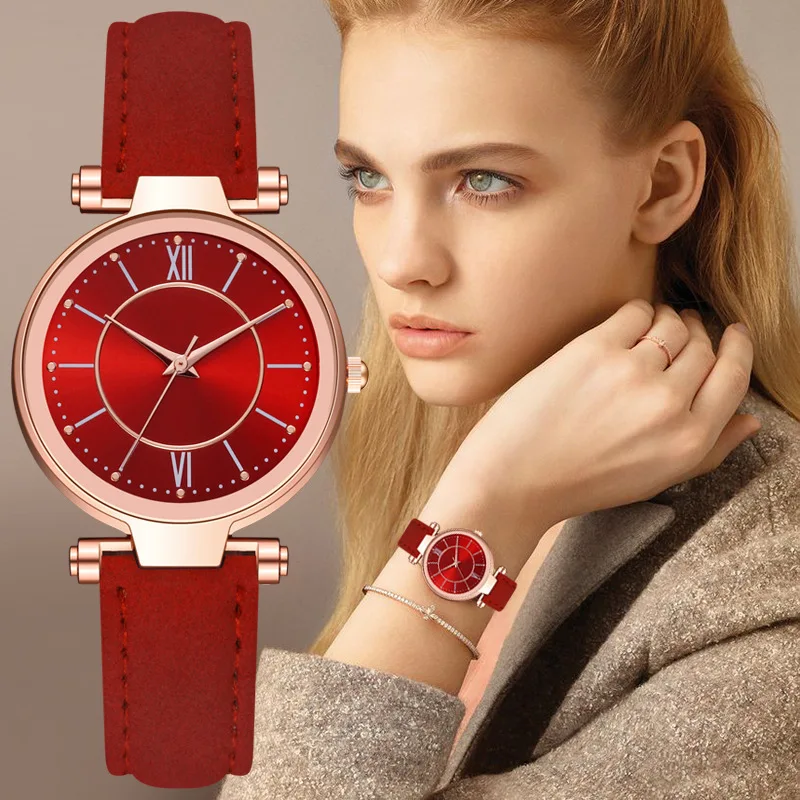 Matte Leather Ladies Wristwatch Quartz Fashion Women's Watches Simple Elegant Watch For Woman Gift montre femme reloj mujer