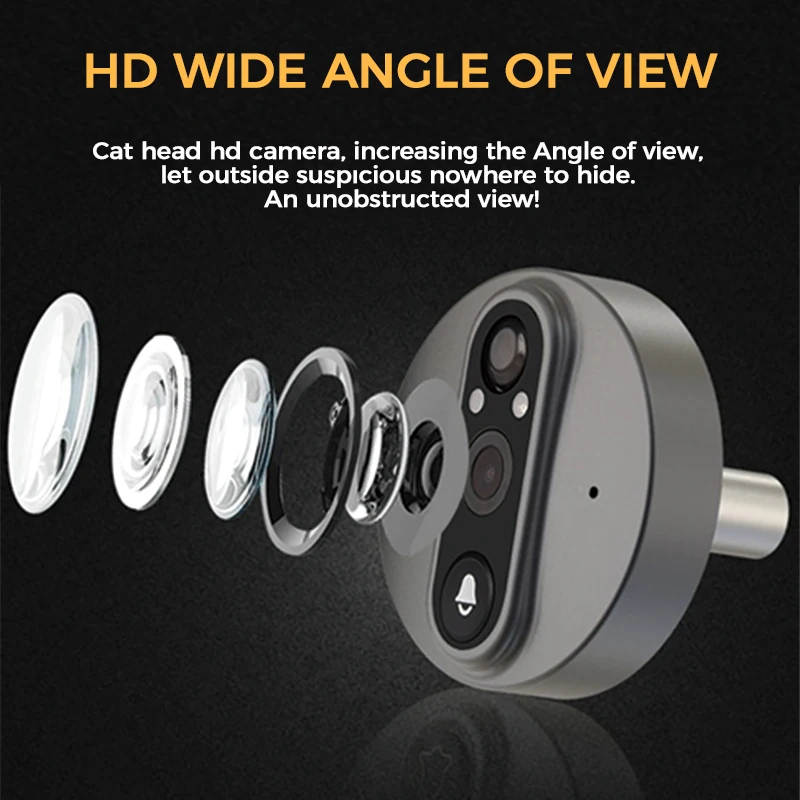 Tuya 1080P 3MP 4.3 นิ้ว Peephole สมาร์ท WiFi Doorbell กล้อง 5000mAh PIR Motion ALARM ประตูดิจิตอล Peepholes ประตู Viewer