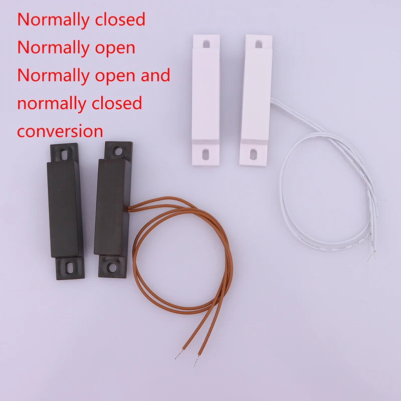 1 Pair Security Home Burglar Alarm Magnetic Door Window Contact Sensor Alarm Reed Switch NO/NC Magnetic Switch Easy To Install