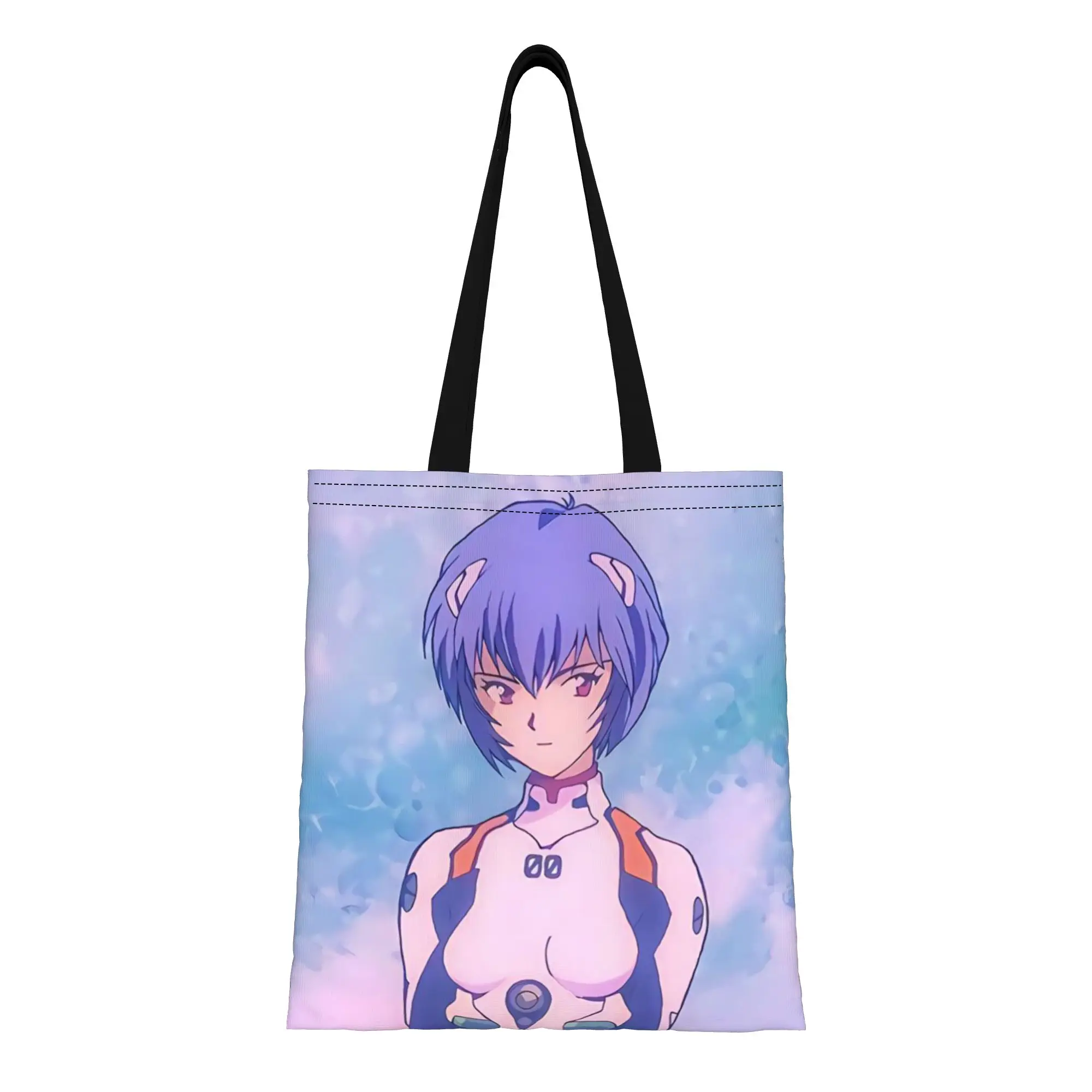 Zurück zur Schule-Saison: Rei Ayanami (8) EVA Canvas-Tragetasche, perfekt für Reisen, Damenhandtaschen mit Tragegriff