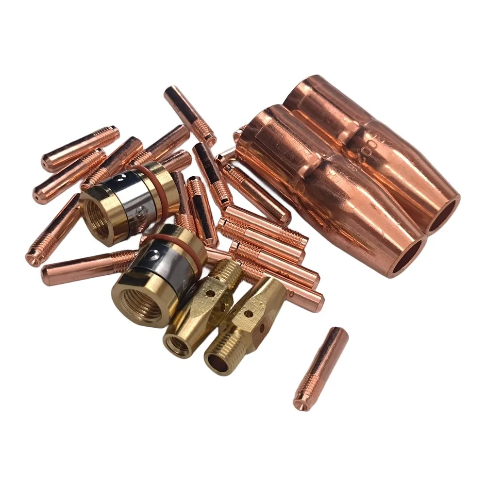 26pc For Mig Welding Accessory Kit for Miller M-25 M-40 For Hobart Includes Contact Tips Nozzles Diffusers Adapters
