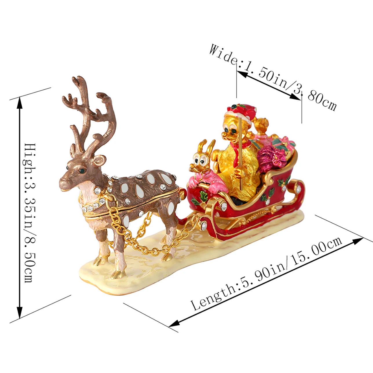 QIFU New Arrival Deer Car Home Decoration for Christmas