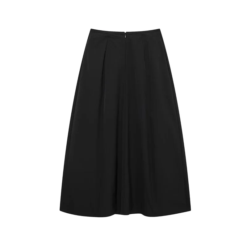 ZBZA-Jupe Longue à Nministériels d Papillon pour Femme, Demi-jupe, Taille Haute, Cape Peplum, Petites Jupes Noires, Nouvelle Mode Été 2024