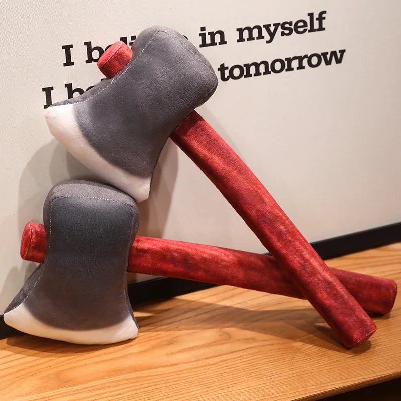 40 cm Axt-Plüschkissen wie echte gefüllte Dekoration, interaktives Geschenk für Freunde und Männer