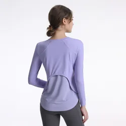 Long Sleeve Yoga Clothes Women 2025 Sportswear Woman Gym Running Blouses Shirts Sports Tops Fitness T-shirt Gym Clothing Workout