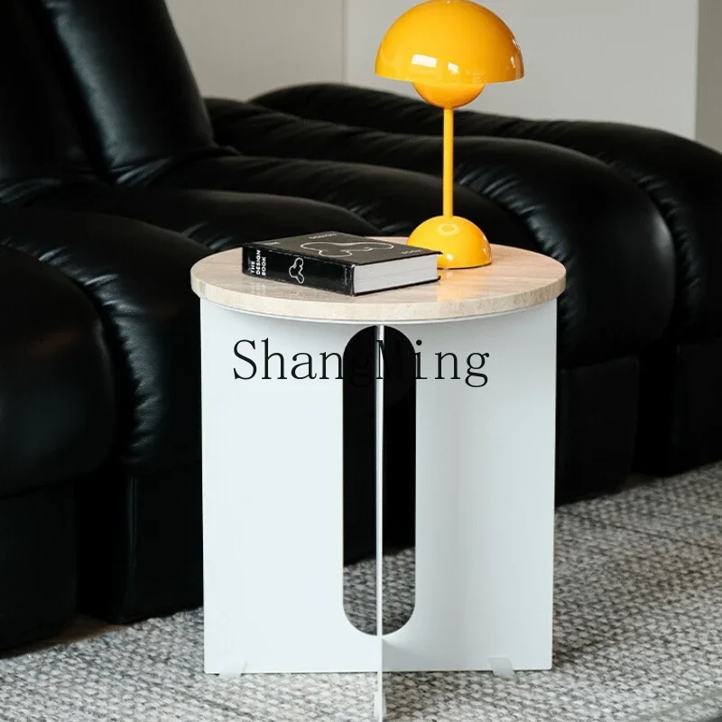 LXY retro home living room sofa edge few creative round bedside storage corner few