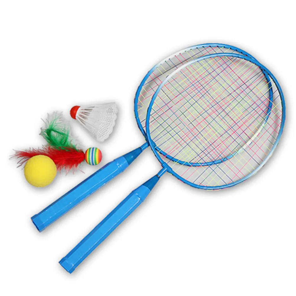 

1Set Childrens Badminton Racket and Balls Set Safe Ergonomic Grip Outdoor Activity Gear for Family Play Hand Eye Coordination