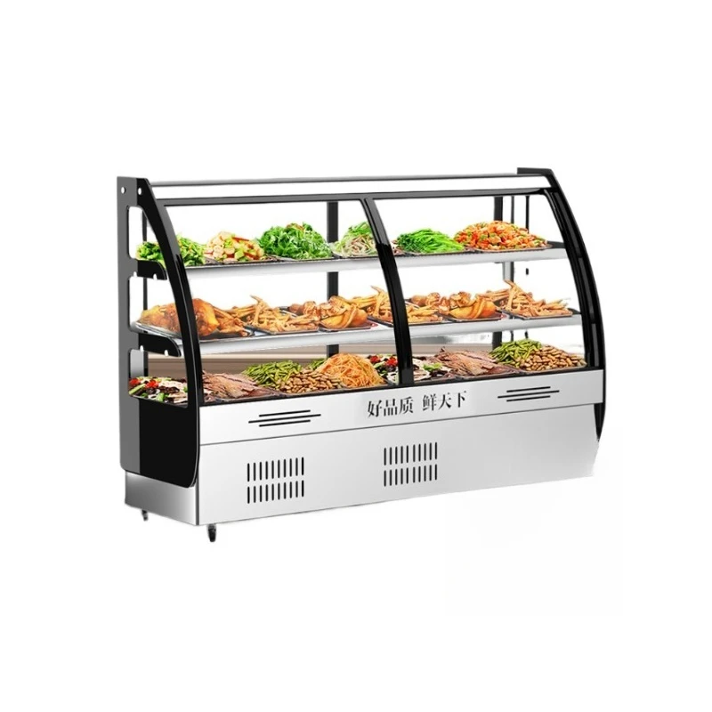 

Cold vegetable display cabinet Refrigerated fresh-keeping cabinet Commercial small ordering cabinet BBQ