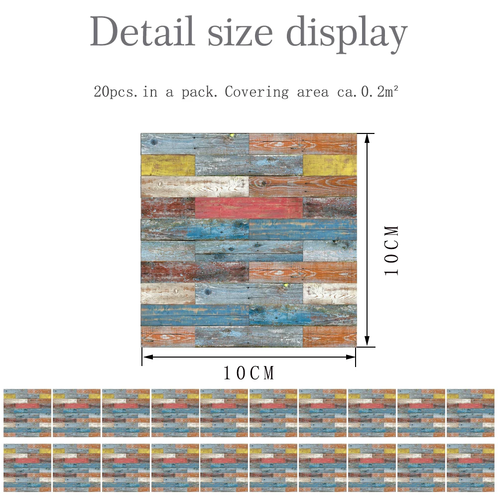 20 Tile Stickers for Stylish Kitchen and Bathroom Decor Made from Waterproof PVC Effortless Application on Smooth Surfaces