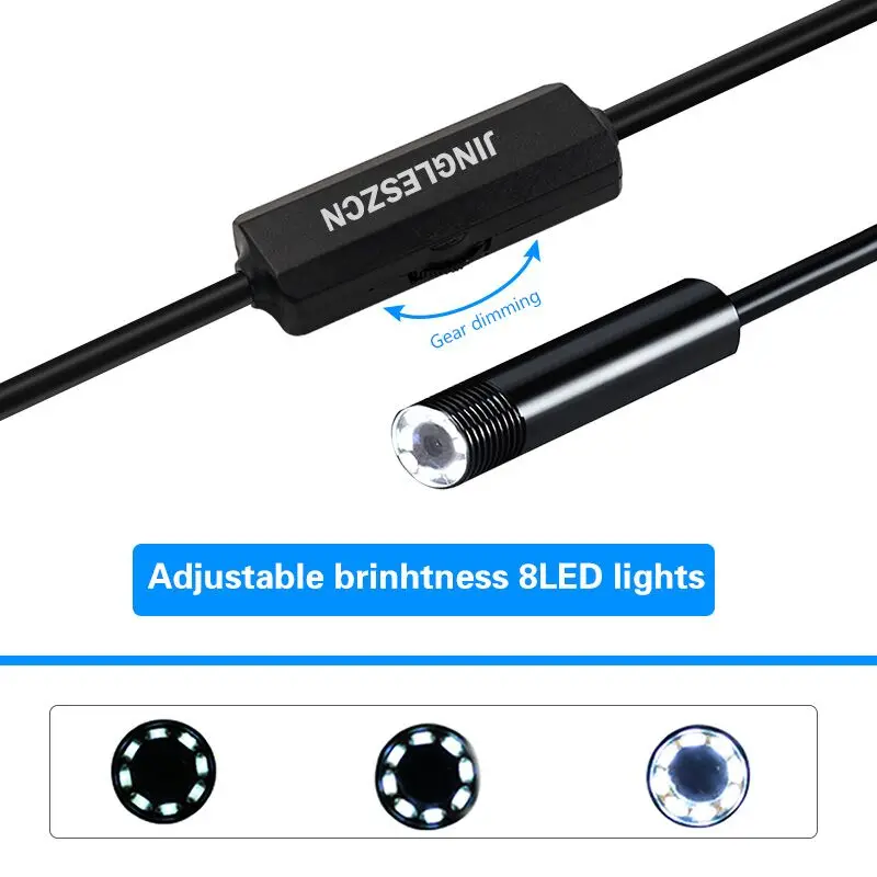 Bezprzewodowa kamera endoskopowa 1200P z 8 diodami LED i obiektywem 8 mm Kamera inspekcyjna HD do telefonu z systemem Android i iOS PC