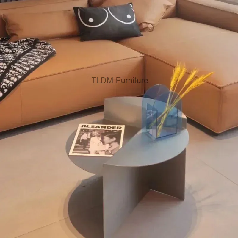 

Роскошный журнальный столик для гостиной, большой приставной столик, предметы декора в скандинавском стиле, аксессуары, мебель для дома, круглые столы