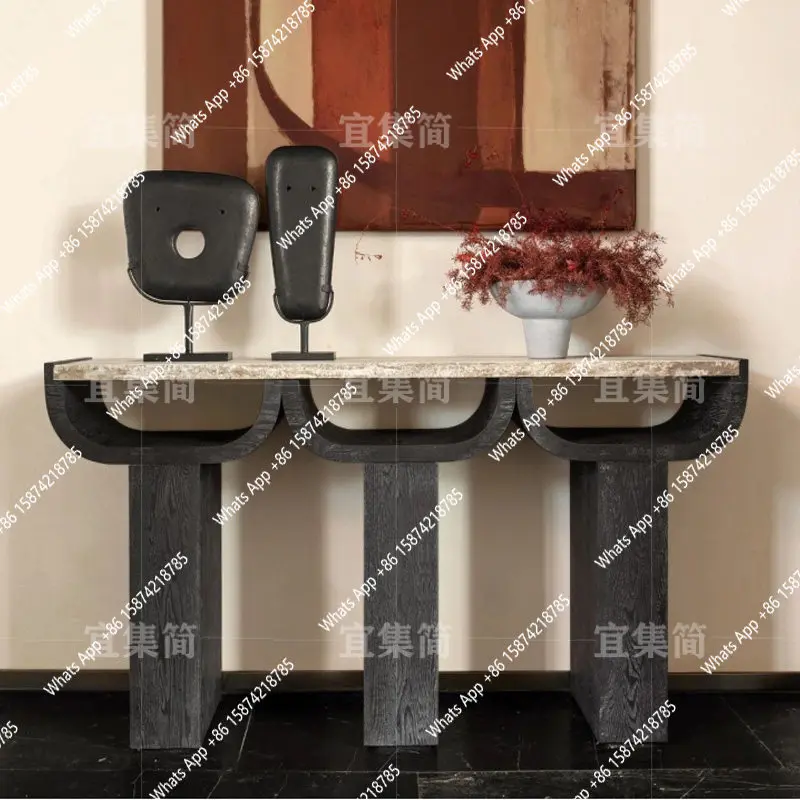 

HIGH END Light luxury high-end entrance platform Italian entrance corridor end view platform aisle decoration strip case storage