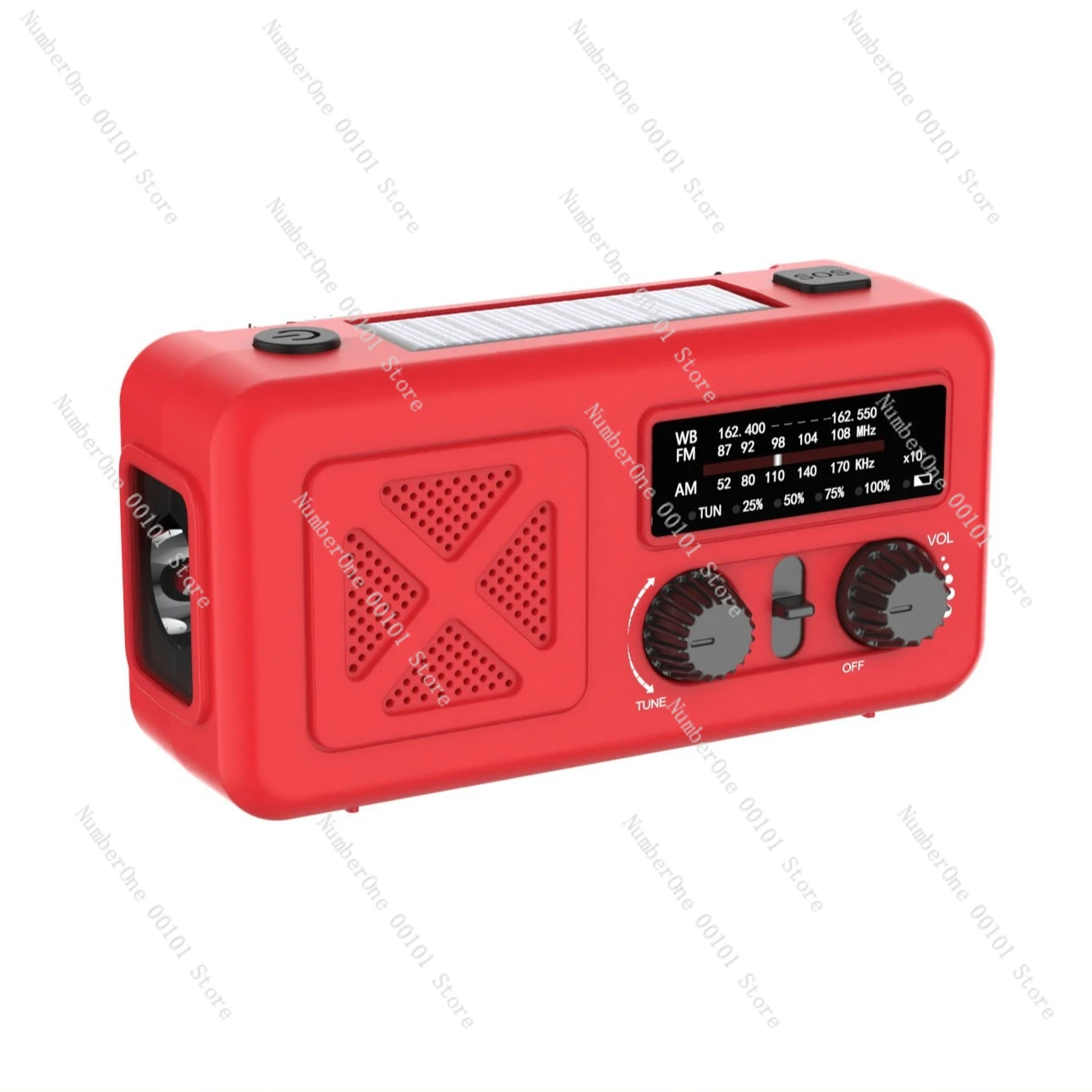 Multifunctional FMAM Solar Hand Charging Mobile Phone Emergency Radio Charging Lighting Disaster Prevention Radio