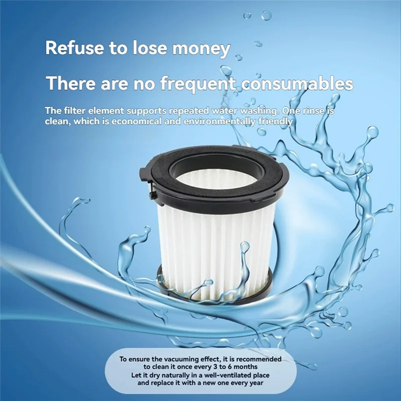 A21F-4Pcs HEPA Filter WA6077 For WORX WX030 CUBEVAC Vacuum Cleaner Filters Home Improvement Cleaning Tools