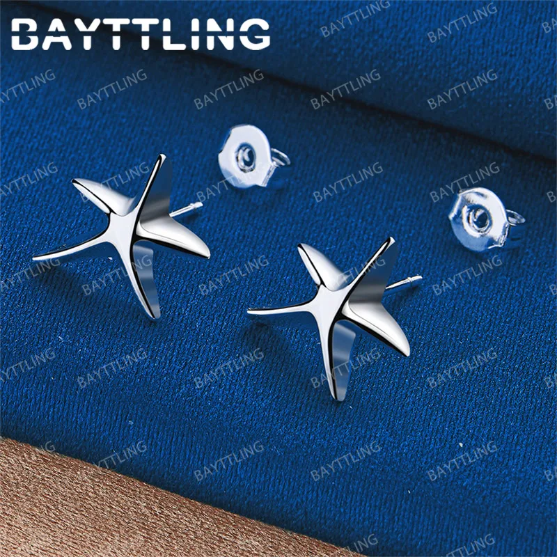 2025 Luxury 925 Sterling Silver Exquisite Five-pointed Star Earrings Women's Gift Simple Wedding Fashion Jewelry Accessories