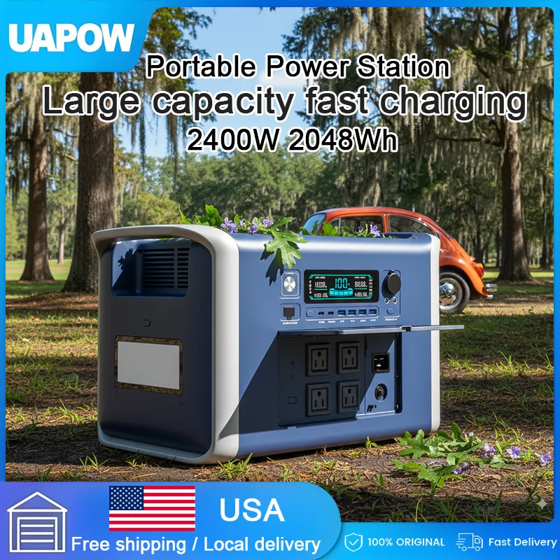 

110V Solar Generator Camping Portable Power Station 2400W Ecoflow Generators Portable Lifepo4 Battery Emergeny Power Supply