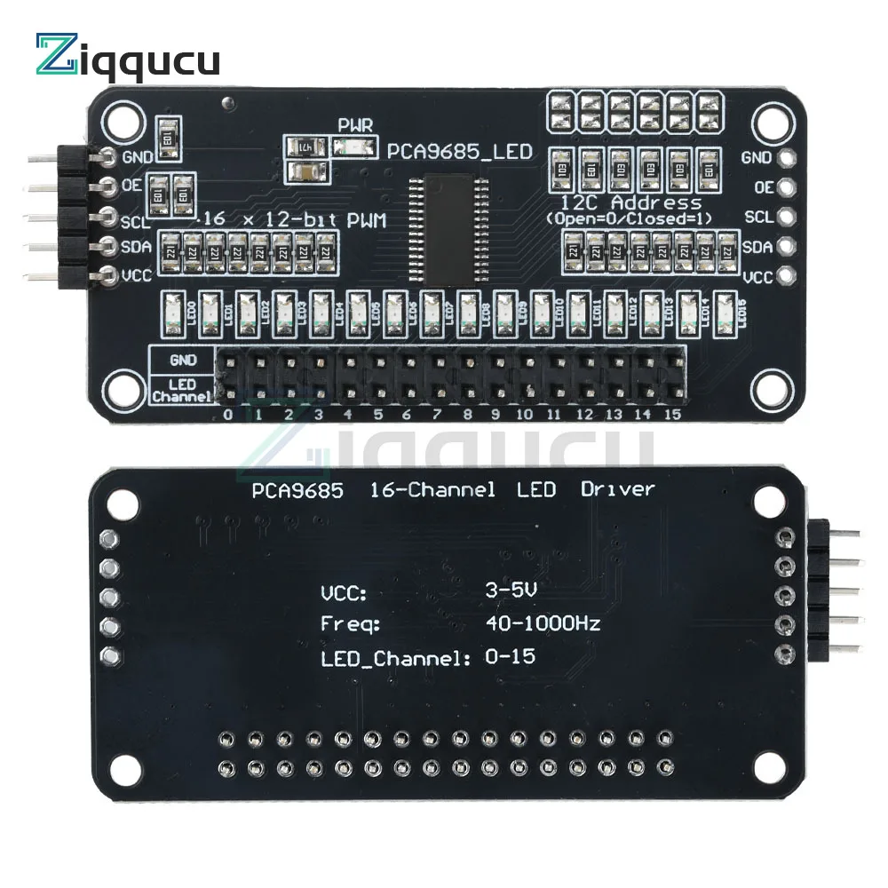 

PCA9685 Module 16 Channel Led Driver Board Module I2C Bus Pwm Controller Module Internet Of Things Development Board