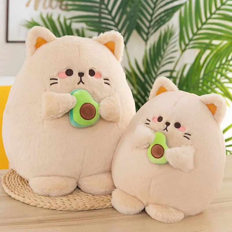 

Большой авокадо, кошка, кукла, подушка для объятий, плюшевая кукла, мультяшная милая детская игрушка, кукла, подушка, украшение для дома, детский подарок на день рождения