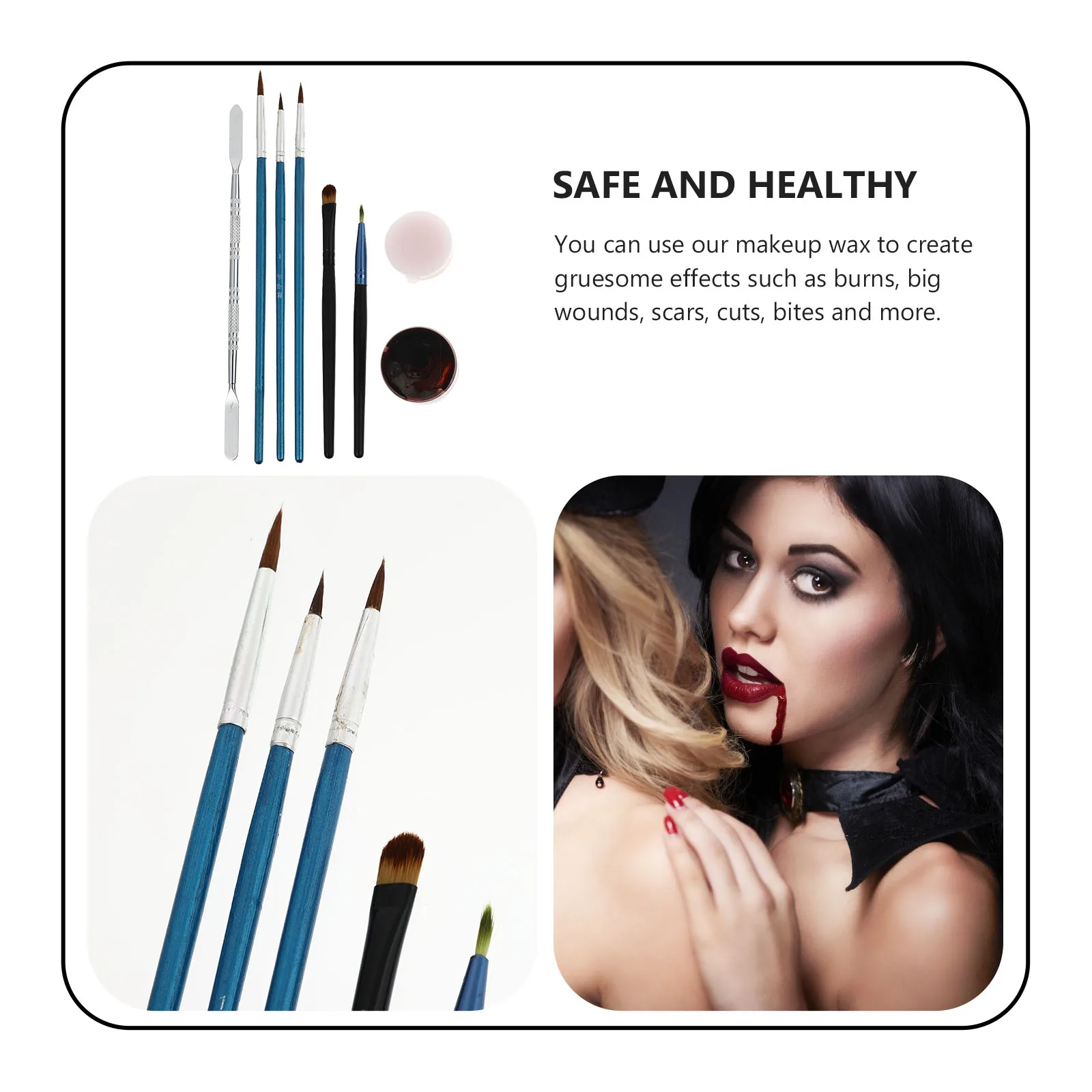 

Halloween Scar Wax Kit Special Effects Makeup Cream Fake Blood Modeling Wounds Realistic Stage Performance PartyHaunted House