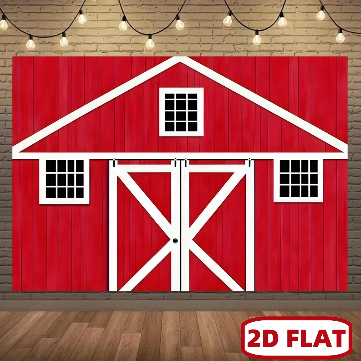 Red Barn Farmhouse Rustic Wood Texture Country Style 2D Flat Tapestry Backdrop For Photo Studio Decor Rural Wall Hanging Art