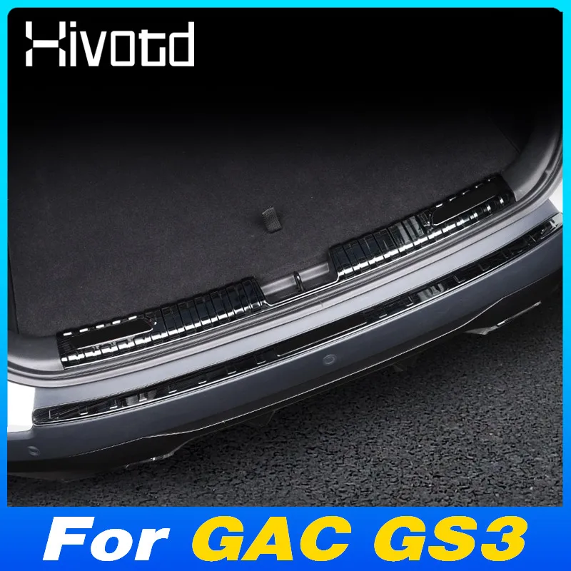 

Stainless Steel Car Trunk Door Sill Rear Bumper Cover Threshold Guard Stickers Exterior Stylings For GAC GS3 Emzoom 2024 2025