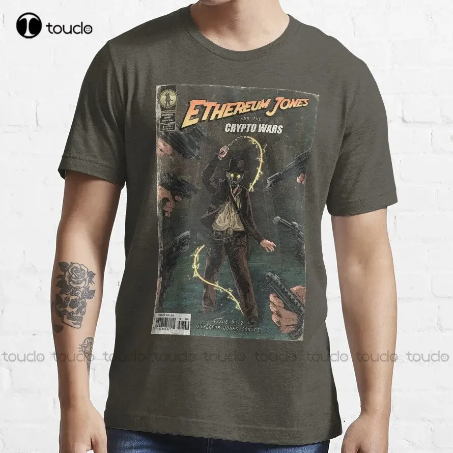 Plongez dans l'aventure avec Ethereum Jones et l'émission de guerre de crypto No.2 T-Shirt tendance hommes t-shirts cadeau personnalisé Xs-5Xl