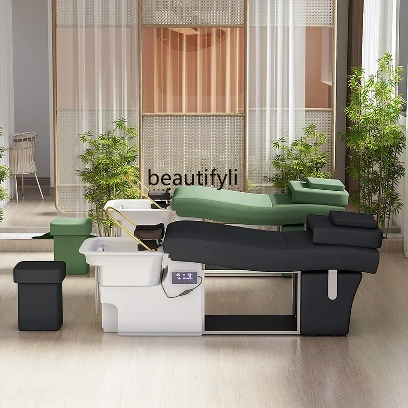 new Ceramic Basin Thai Head Therapy Shampoo Chair Water Circulation Fumigation Beauty Salon Special Head Therapy Bed Massage ss