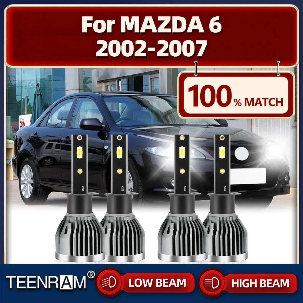 

LED Headlight Bulbs Canbus 40000LM Super Bright Car Lights 12V Turbo Lamps 6000K For MAZDA 6 2002 2003 2004 2005 2006 2007