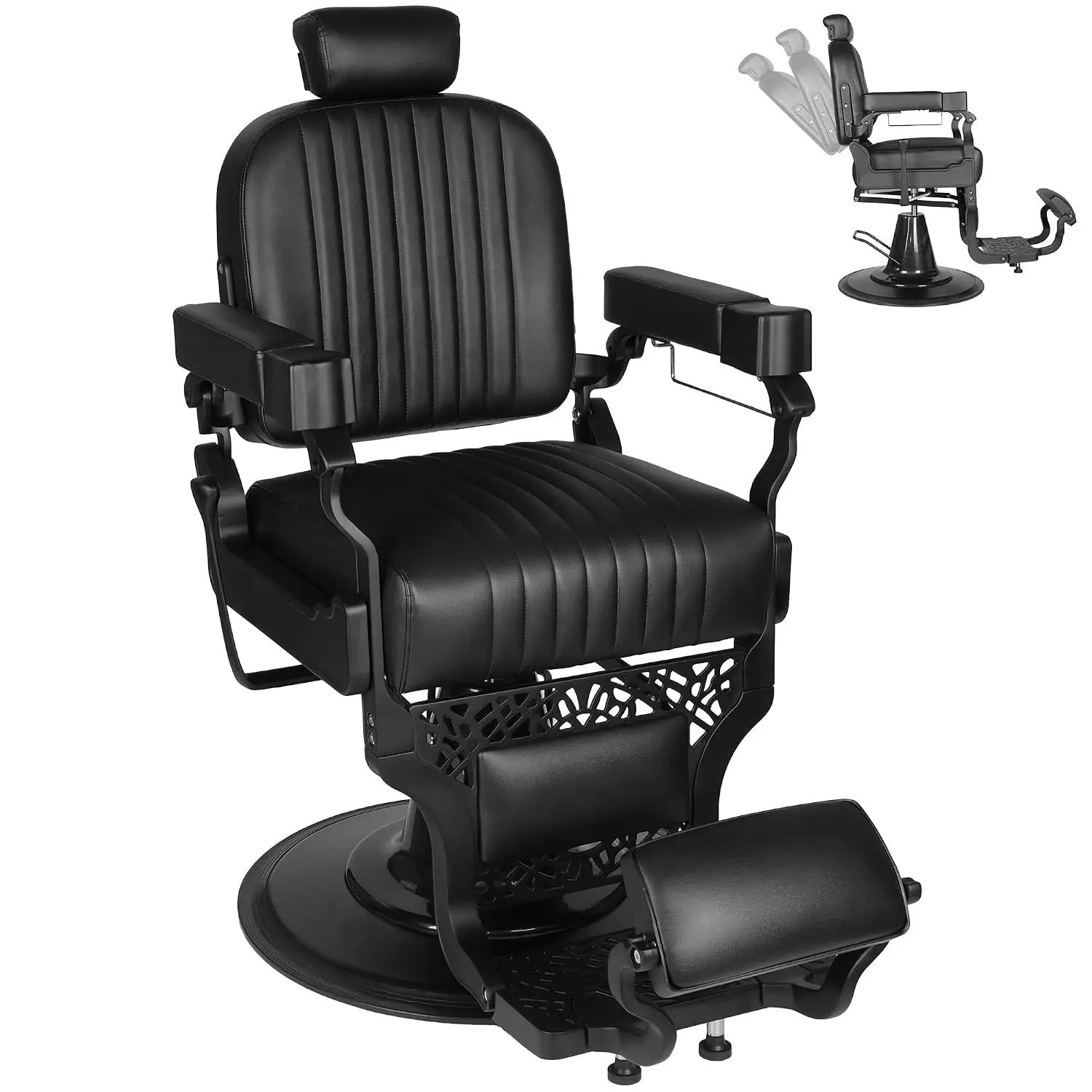 Vintage Heavy-Duty Hydraulic Barber Chair for Salon, Customized