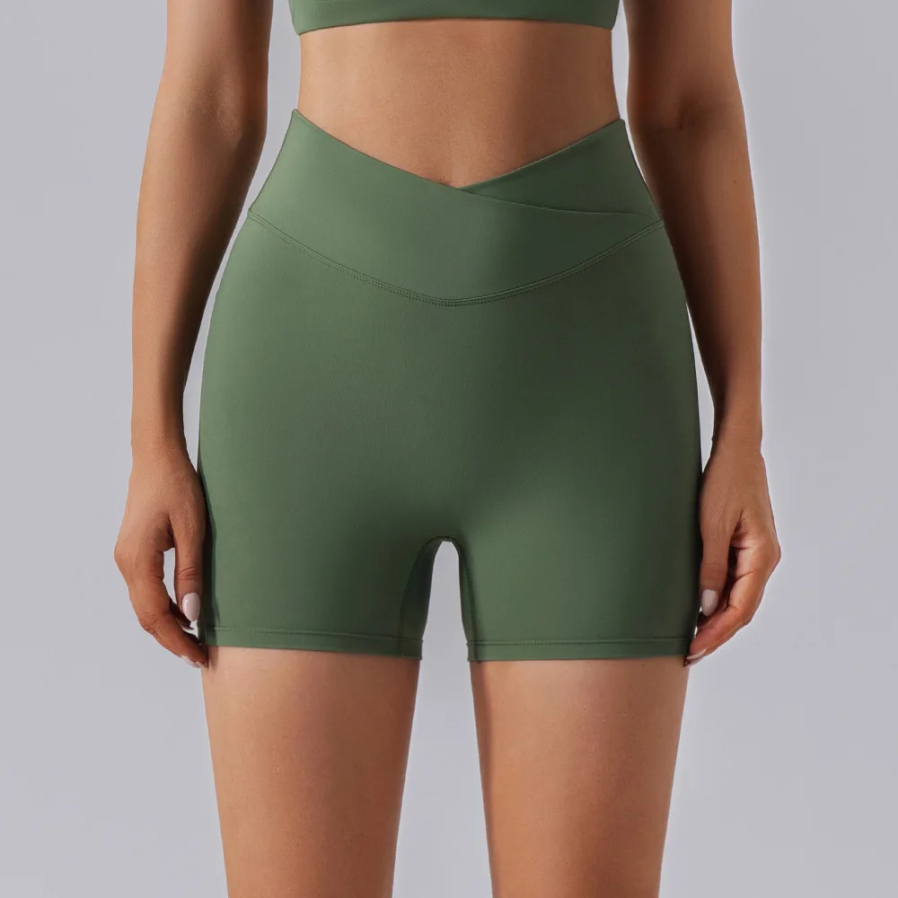 

Летние эластичные шорты для фитнеса Maxdutti с высокой талией, облегающие, быстросохнущие, с эффектом подтяжки бедер, женские шорты-бермуды для йоги