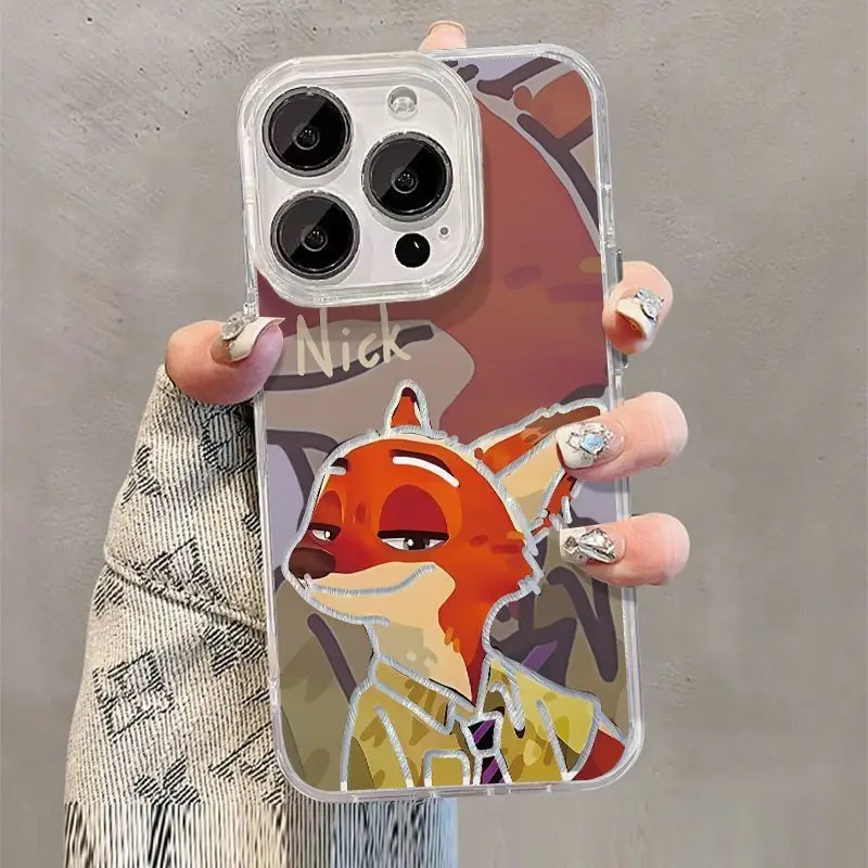 Чехол для телефона Disney Zootopia для iPhone 17, Air 16, 15, 14, 13, 17 Pro Max, силиконовый чехол-бампер для защиты от падения и столкновений