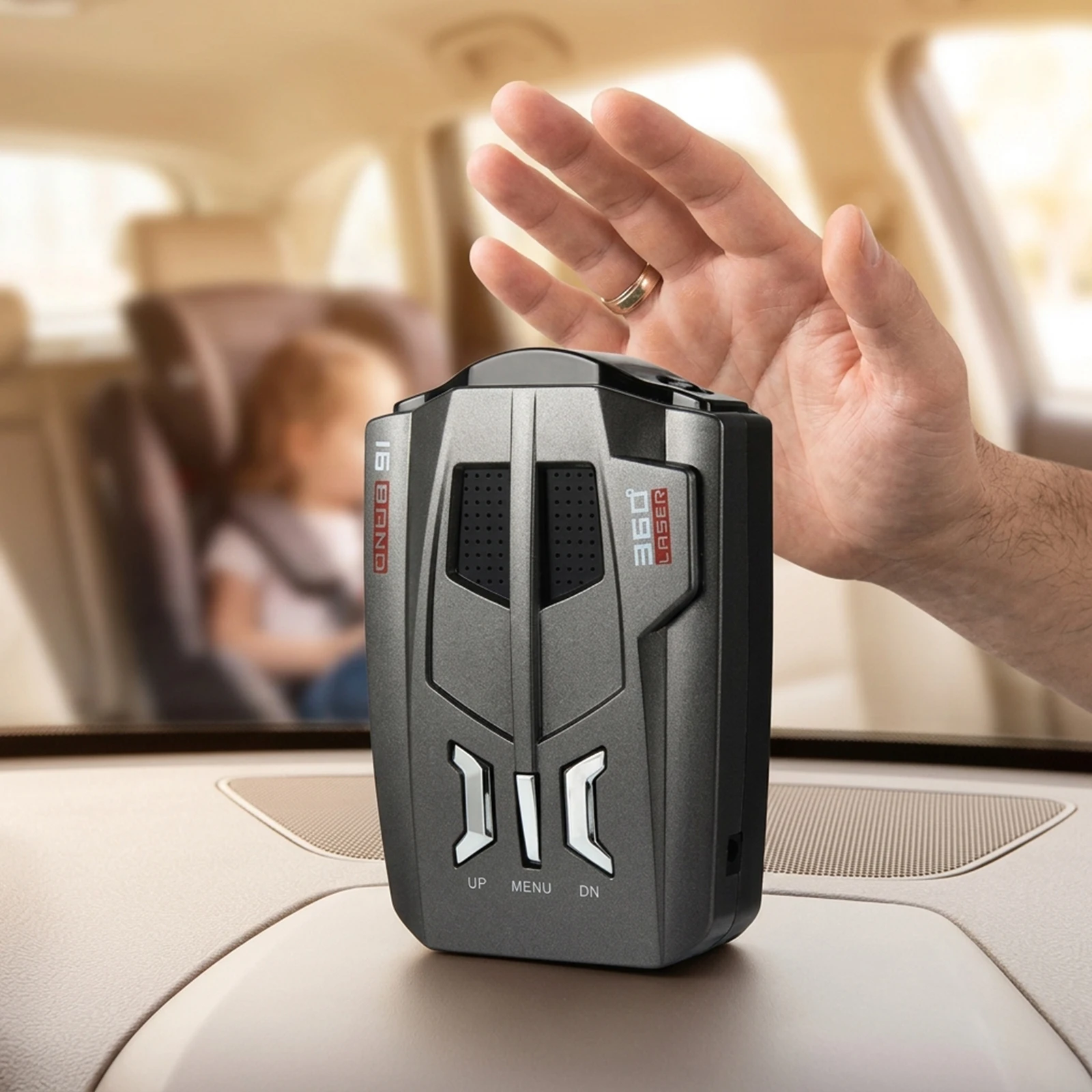 V9 Vehicle Speed Radar Detector Full Band X K KA Light 360 Detection 200-800m Voice Warning 3 Languages