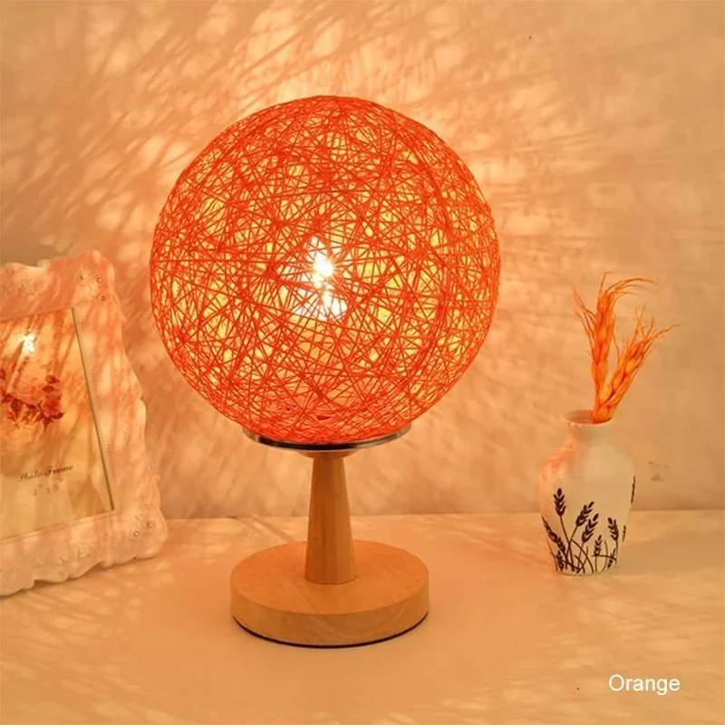 

Лампа Современная Деревянная Настольная Лампа Sepak Takraw Для Гостиной Спальни Прикроватная Лампа Диаметр 20см