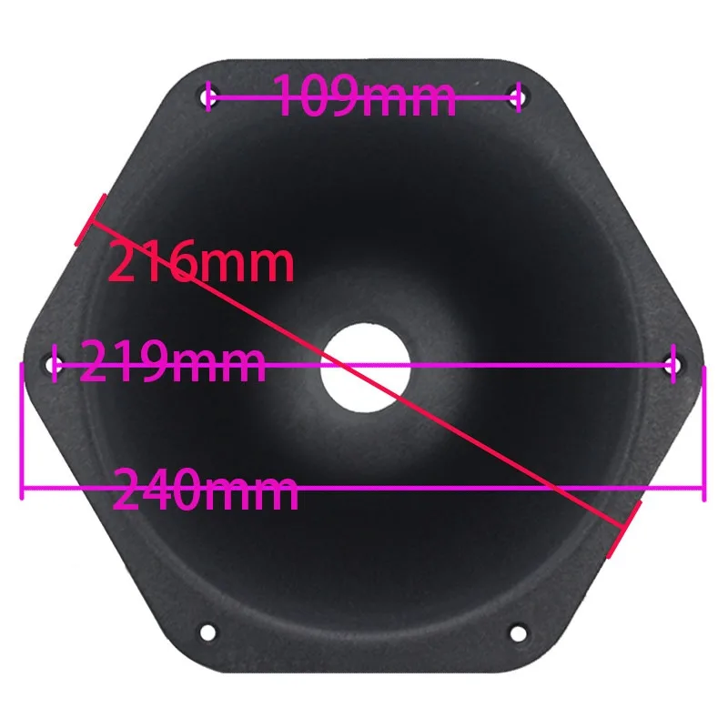 9.5-inch Hexagonal Professional Stage Speaker, Tweeter Horn, 75 Core Driver Head Speaker, Plastic Horn