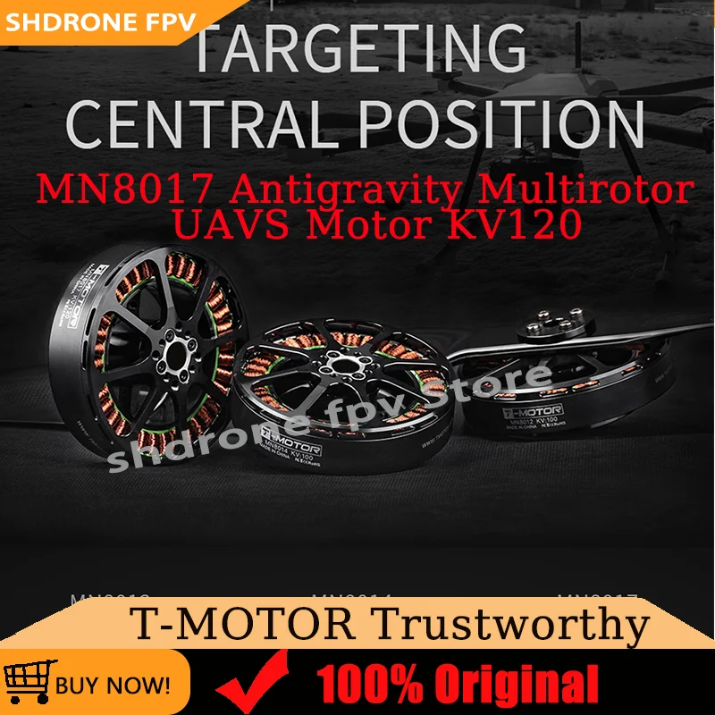 

T-MOTOR Anti-gravity MN8017 KV120 Remote Control Unmanned Aircraft FPV Multi-helicopter Power Brushless Motor for Drone Use
