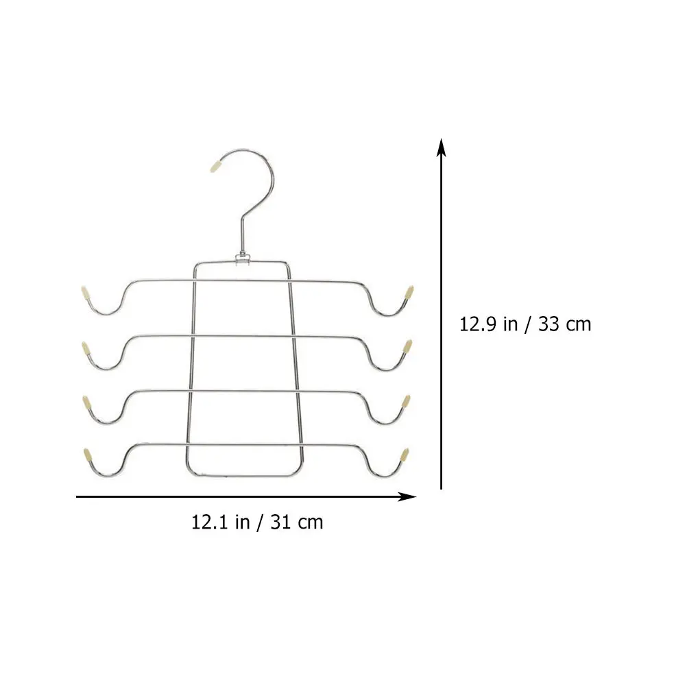 2Pcs Multi-Layer Sling Rack for Underwear Scarf Tie Belt Storage Space Saving Wardrobe Closet Organizer Sturdy Chrome Plated view 5