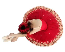 Children's Tutu Red Toddler White Swan Lake Ballet Dance Clothes Girl's professional Performance Dress