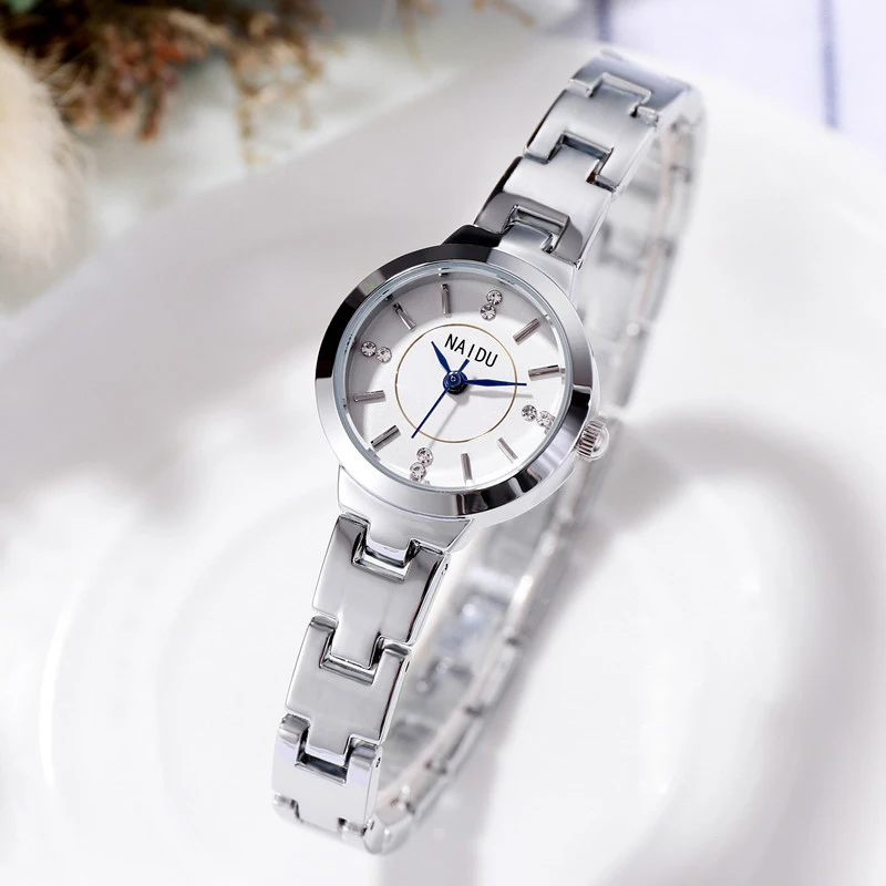 1pc Women\'s Watch Luxury Stainless Steel Expansion Band Wrist Watch Simulated Quartz Watches for women