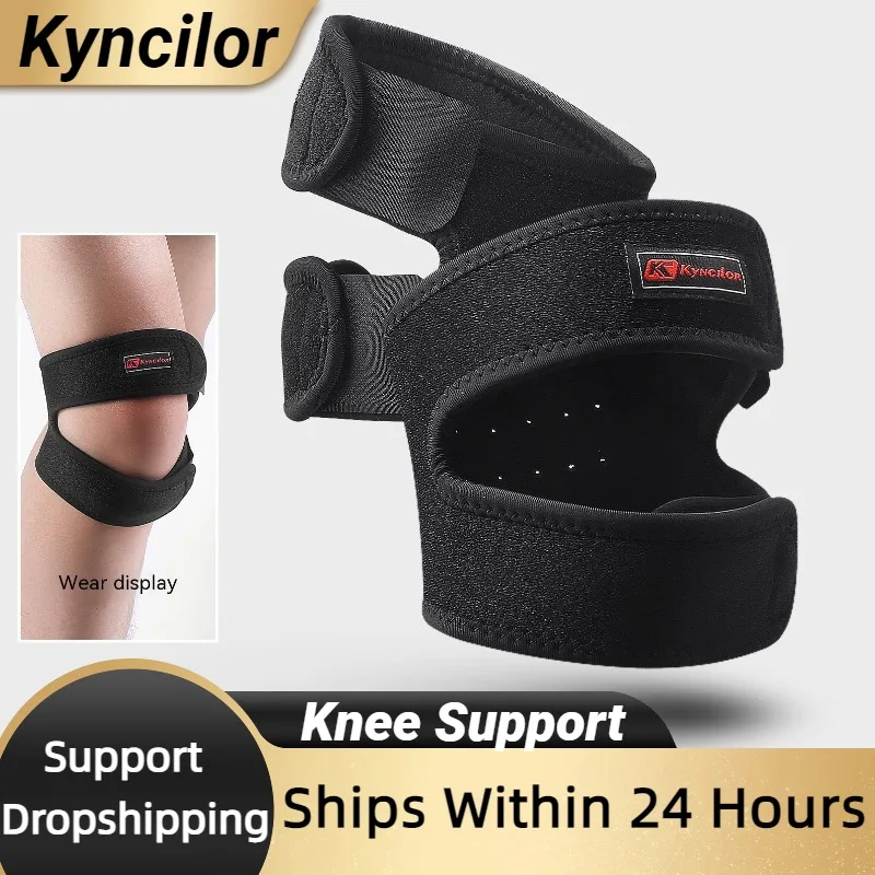 Knee Patella Wrap Adjustable Knee Support Brace Pain Stabilizer Sports Knee Breathable Protection Knee Belt