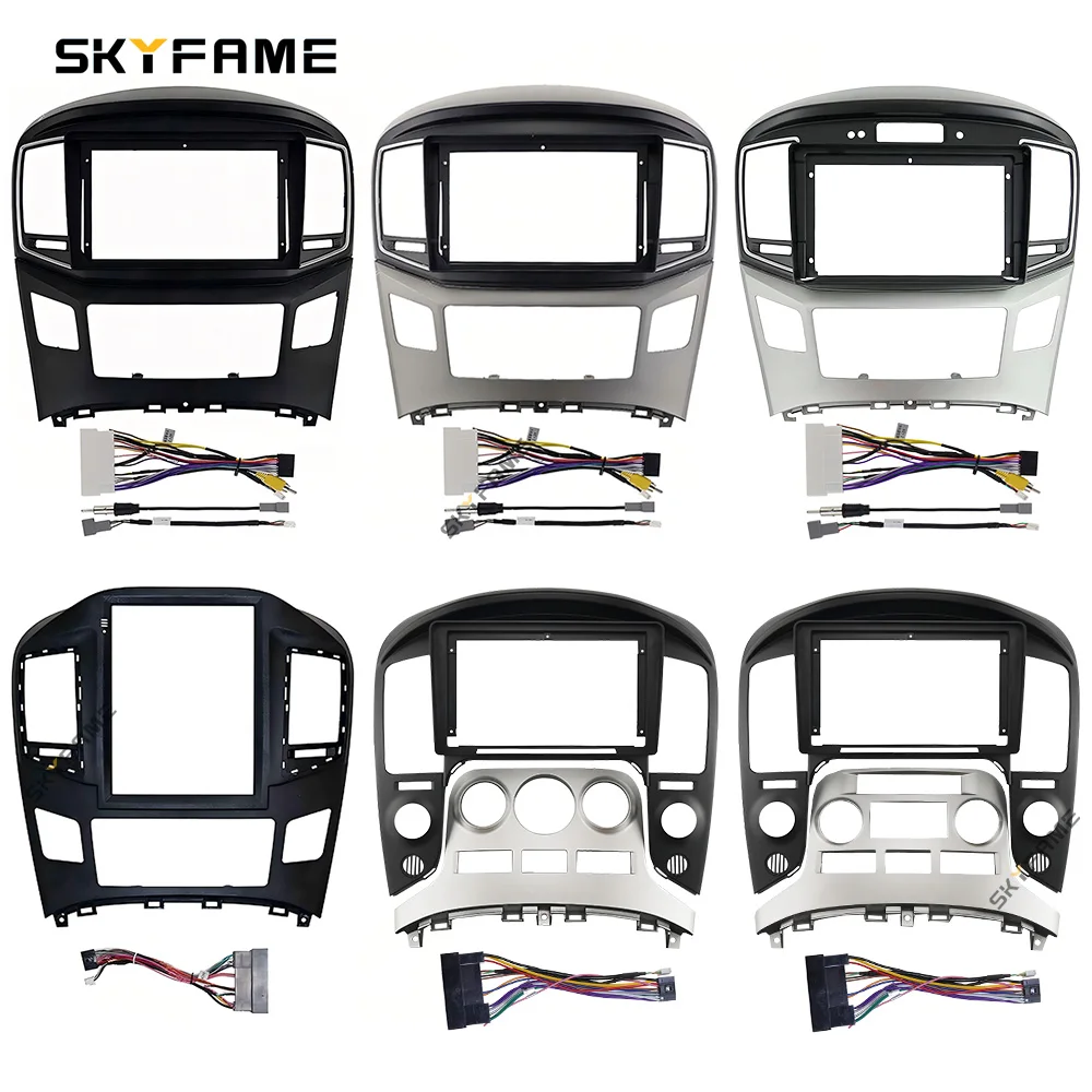 SKYFAME Auto Frame Fascia Adapter Decoder Android Radio Dash Fitting Panel Kit Voor Hyundai Starex Staria H1